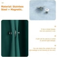 thumbnail image 5 of Curtain Magnetic Clasps - Curtain Magnet Clips for Preventing Light from Leaking & Curtains from Being Blown Around, Stainless Steel Curtain Magnets Closure with Tack 3 Pairs, 5 of 5