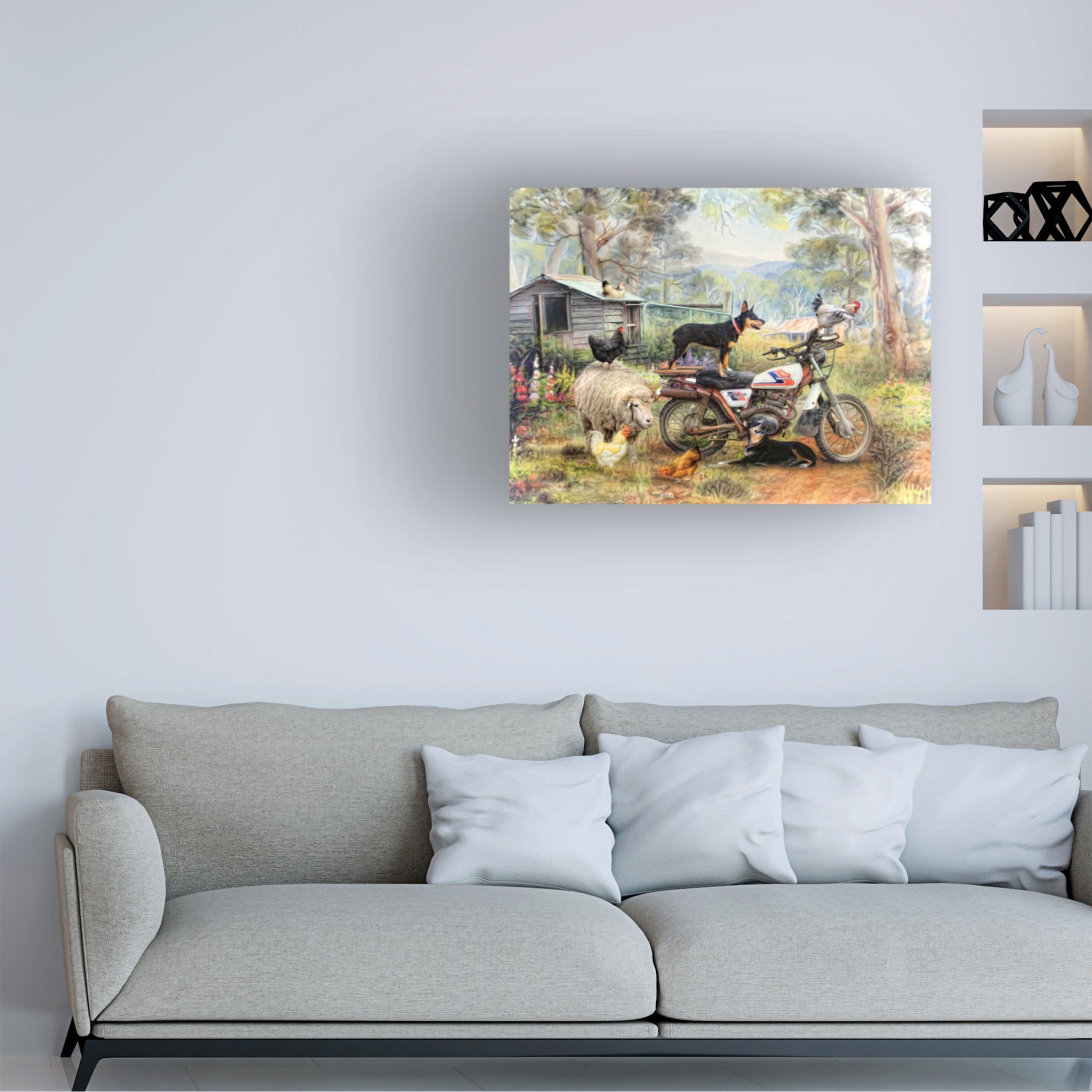 Canvas Wall Art - Trudi Simmonds 'Kelpie Karetakers' Wall Art for Living Room, Bedroom, or Office Décor by Trademark Fine Art - 32 x 24 Inches
