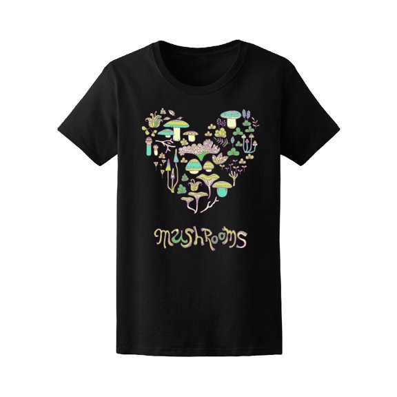 Mushrooms Trendy Doodles Tee Women's -Image by Shutterstock