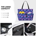 thumbnail image 3 of Naloa Blue Skull Leaf Large Capacity Beach Bag, Waterproof Sandproof Beach Swim Pool Bag Tote Bag for Women, 3 of 7