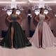 thumbnail image 2 of Vestido de noche con lentejuelas y un solo hombro, estilo europeo y americano, 2 of 3