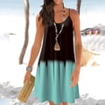 thumbnail image 4 of Robe d'Été Sans Manches pour Femme, Mini Robe de Plage, Bretelles Spaghetti Ajustables, Robe Ample Plissée, Robe Soleil Bohème à Imprimé, 4 of 7