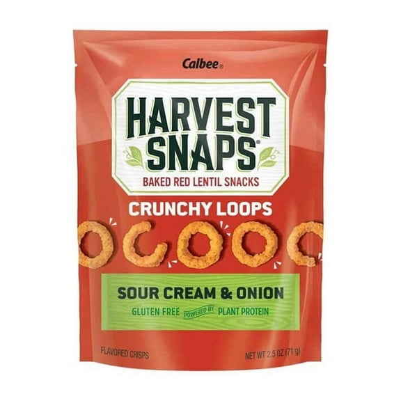 Calbee Gluten Free Harvest Snaps Crunchions Sour Cream & Onion -- 2.5 oz Pack of 4