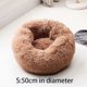 thumbnail image 1 of La cesta de la cesta de donas con cojín de chat, la cama para gatos de la cesta del perro es súper suave, cómoda y linda, adecuada para gatos medianos, perros y perros peque?os, s, 50 cm, marrón, 1 of 2