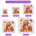 thumbnail image 5 of Welcome Fall Cocker Enjoys School Time Autumn Fall Leaves Cutout Transfer Sticker Cockers Dog Lover Gifts Transparent Decal Art Decor - 02013, 5 of 5
