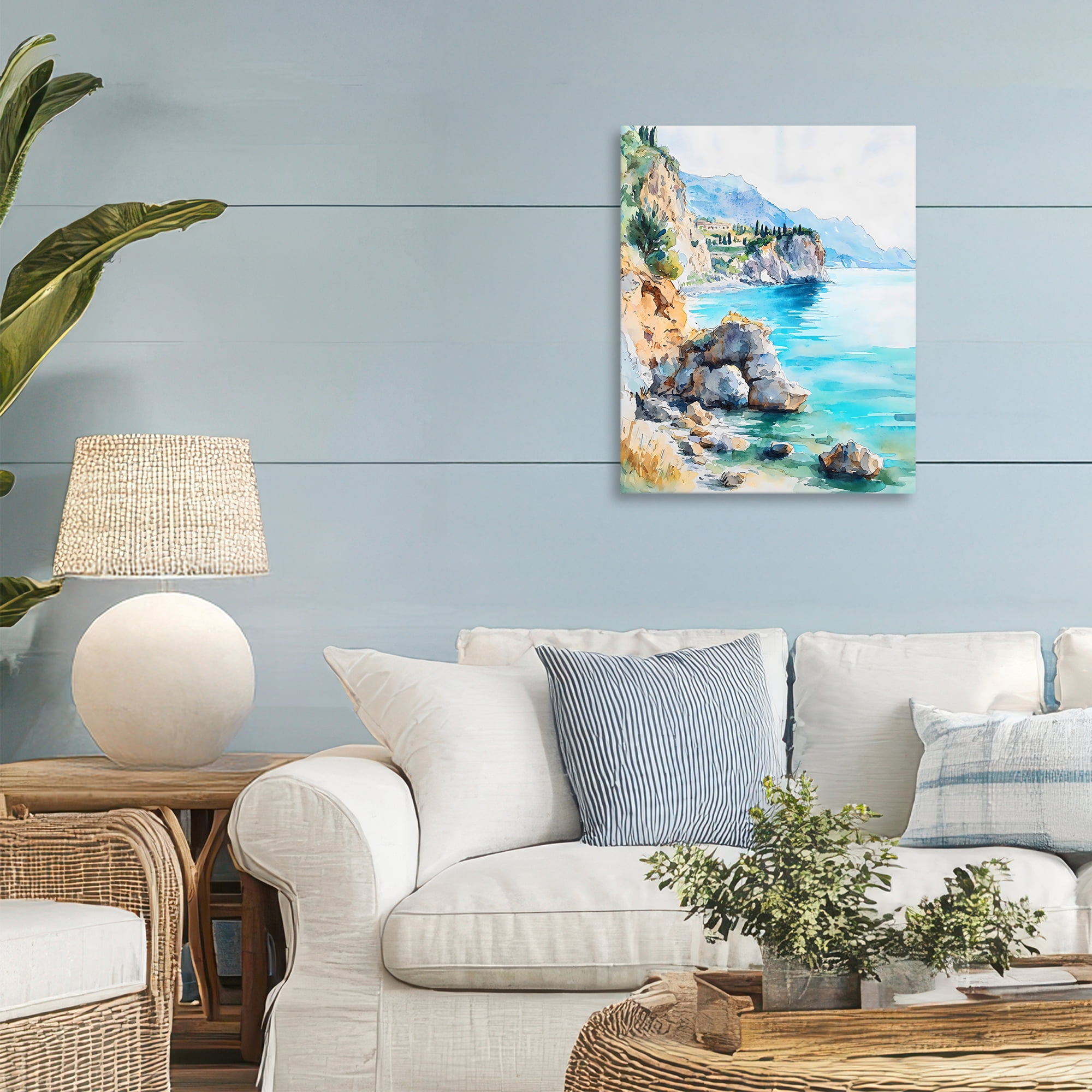 Stupell Industries Azure Italian Coastline Canvas Wall Art, design by LSR Design Studio