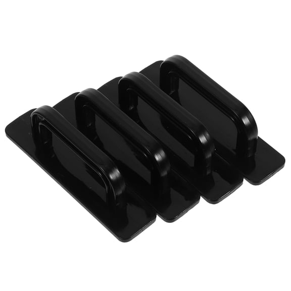 Supvox ABS Black Peel and Stick Cabinet Handles Strong Adhesion 4Pcs