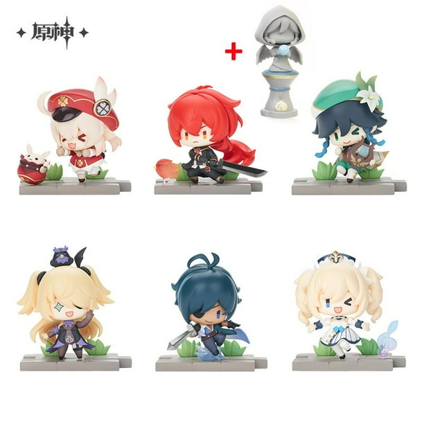 Figura DE ACCIÓN DE Genshin Impact Klee, Caballero Hibana de 17cm, Ganyu/Keqing/Paimon, Yae Miko/Hu Tao, modelo de muñeca, Juguetes Gong Bohan LED
