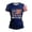 Navy(America 250 Flag), variant on Iaqnaocc We The People 4th Of July Womens Tops Summer Shirt Round Neck Vintage T Shirt Patriotic 250 anniversary usa flag Festival Short Sleeve T Shirts for Women Pink L