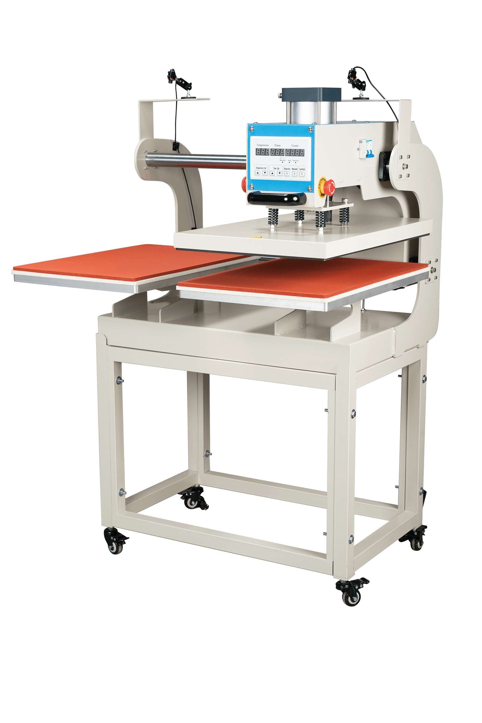 LIVIVOX 16x24 pneumatic up sliding dual platen heat press machine with infrared positioning