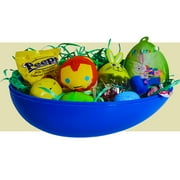 Happy Easter Basket Pre-Filled Surprise Jumbo Egg w/ Ironman Superhero Plush Toy Kids Boys Balloon Eggs Peeps Candies & Reusable Plastic Egg-Shaped Container Spring Party Favors (Contents Vary)