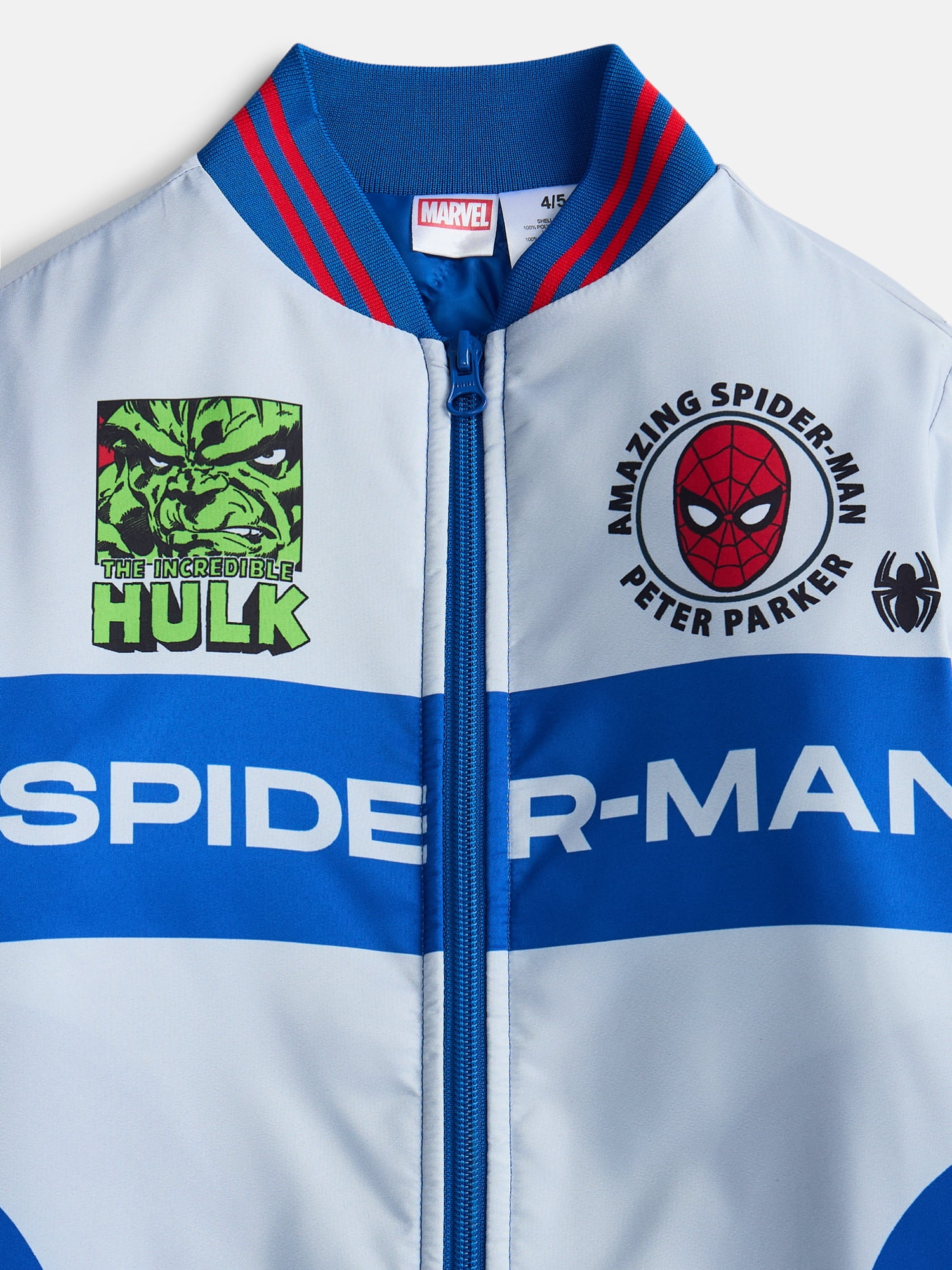 Marvel Comics Boys Retro Jacket with Long Sleeves, Sizes 4-12