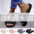 thumbnail image 3 of Risckoth Women's Plush Slide Slippers Butterfly Applique Accent Open Toe Cozy House Shoes, Gray, 3 of 7