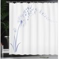 thumbnail image 3 of Ambesonne Music Shower Curtain, Dandelion Summer Silhouettes, 69"Wx84"L, Slate Blue, 3 of 4