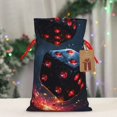 thumbnail image 5 of Naloa Cosmic Red Sparkle Dice Drawstring Christmas Bags, 3D Xmas Gift Bags, Christmas Wrapping Bags, Xmas Goodie Bags, Treat Pouch Bags, Party Favor Bags-Small, 5 of 9