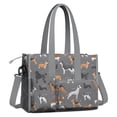 thumbnail image 2 of Teacher Tote Bag,Dalmatian Corgi Bulldog Teacher Utility Tote Bag,Large Work Tote Bags for Women with Multiple Pockets,Top Zipper Closure,13.8x10.6x6.7 Inch, 2 of 5