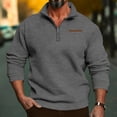 thumbnail image 2 of WEAIXIMIUNG 1/4 Zip Pullover Mens Lightweight Men's Hoodie Large Size Winter Plus Half Zip Stand Collar Pullover Solid Color Casual Hoodie L, 2 of 7