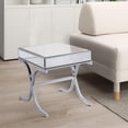 thumbnail image 5 of Bowery Hill Square Contemporary Metal/Mirror End Table in Chrome, 5 of 5