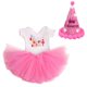 thumbnail image 1 of Vestido de muñeca americana Vestido Y Sombrero De Cumpleaños De Moda Para Muñeca Americana De 18 Pulgadas Dress Up Pink Magideal Vestido de muñeca americana, 1 of 6