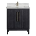 thumbnail image 2 of Vinnova Gara 30" Wood Single Bath Vanity in Black/White Grain Composite Stone, 2 of 16