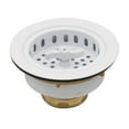 thumbnail image 2 of Westbrass Wing Nut Style Sink Strainer with Waste Disposal Flange and Stopper, Powder Coat White, 2 of 15
