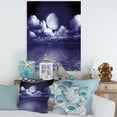 thumbnail image 2 of Designart ' Full Moon Night in Cloudy Sky V ' Nautical & Coastal Canvas Wall Art Print, 2 of 4