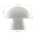 thumbnail image 3 of JONATHAN Y Porcini 7" Contemporary Bohemian Rechargeable/Cordless Iron Integrated Portable LED Mushroom Table Lamp, White, JYL7116B, 3 of 7