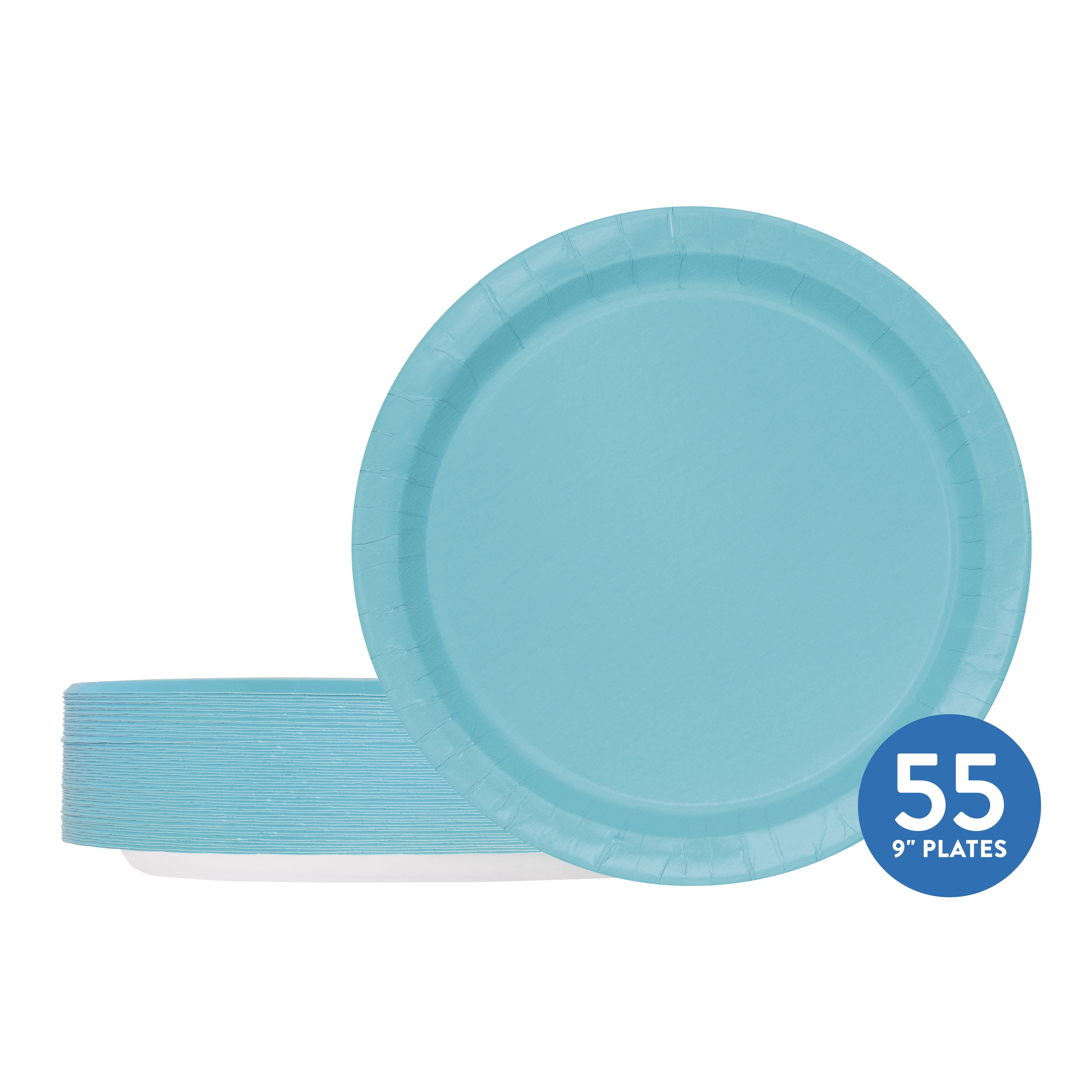 55CT 9IN Teal Dinner Paper Plates by Way To Celebrate