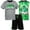 Black / green / grey, variant on Minecraft Creeper Little Boys T-Shirt Tank Top and Mesh Shorts 3 Piece Outfit Set Little Kid to Big Kid