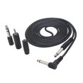 thumbnail image 1 of 3M/ 10 Feet Instrument Guitar Audio Cable 1/4-Inch 6.35mm Straight to Right Angle Plug Black, 1 of 8