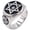 Round Design, variant on Mens Stainless Steel Six Point Hexagram Star of David Ring Size 7-13-10-Round Design
