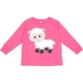 thumbnail image 3 of Inktastic Cute White Lamb Boys or Girls Long Sleeve Toddler T-Shirt, 3 of 5