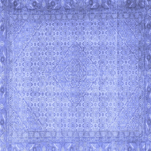 Ahgly Company Indoor Square Persian Blue Traditional Area Rugs, 5' Square