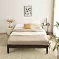 thumbnail image 4 of Stella Solid Pine Wood Queen Platform Bed Frame - Tobacco, 4 of 7