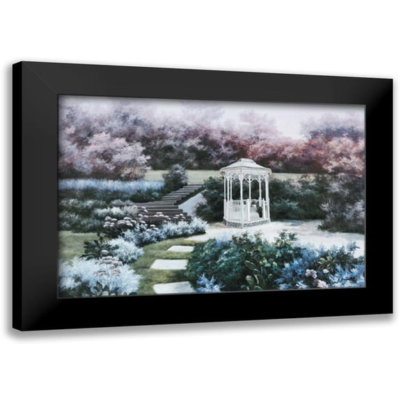 Unknown 14x11 Black Modern Framed Museum Art Print Titled - White Gazebo