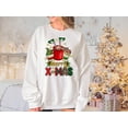 thumbnail image 2 of Merry Christmas Elf in Cup Sweatshirt, Funny Christmas Shirt for Women, Christmas Crewneck, funny Holiday Sweater, Plus Size Options, 2 of 11