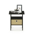 thumbnail image 6 of Furinno Andrey End Table Nightstand with Bin Drawer, Dark Espresso/Brown, 6 of 6