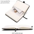 thumbnail image 4 of Diario de bolsillo con anillo para bolígrafo, mini bloc de notas de 3,8 x 5,7 pulgadas, cuaderno pequeño, papel grueso de alta calidad de 100 g/m² con bolsillo (negro, rayado) Ormromra CZBG-HY11, 4 of 7