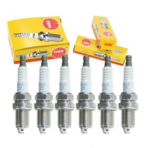 6 pc NGK Standard Spark Plugs compatible with Mitsubishi Galant 3.0L V6 2001-2003