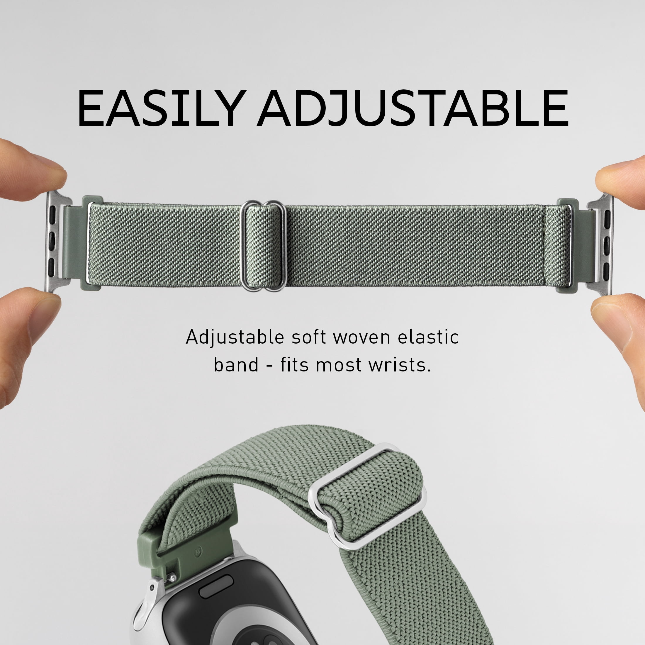 10-pack Woven Elastic Bands for the Apple Watch®, Fits all Apple Watch® Series and Sizes, Unisex