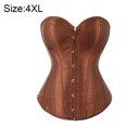 thumbnail image 2 of Corsé hasta cintura deshuesada Cincher Bustier Top Túnica sexy con botones frontales, 2 of 6