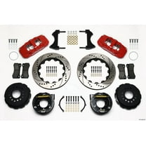 Wilwood AERO4 Rear P-Brake Kit 14.00in Drill Red 2005-2014 Mustang