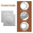 thumbnail image 4 of Uxcell 2 piezas de cubiertas de pared de tubería 51 mm/2" ID cuadradas removibles con cubierta de agujero rectangular, plateadas, 4 of 5