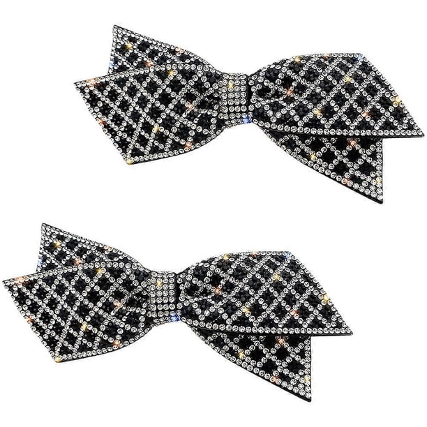Durable Cloth Bow Hairpin for Decor Black Color Suitable for Girls and Daily Use 2 Pieces