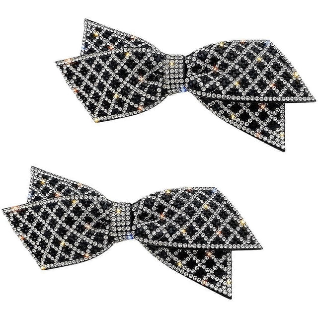 Fashion Hair Accessories with Durable Cloth Bow Clips for Decor Black 2pcs