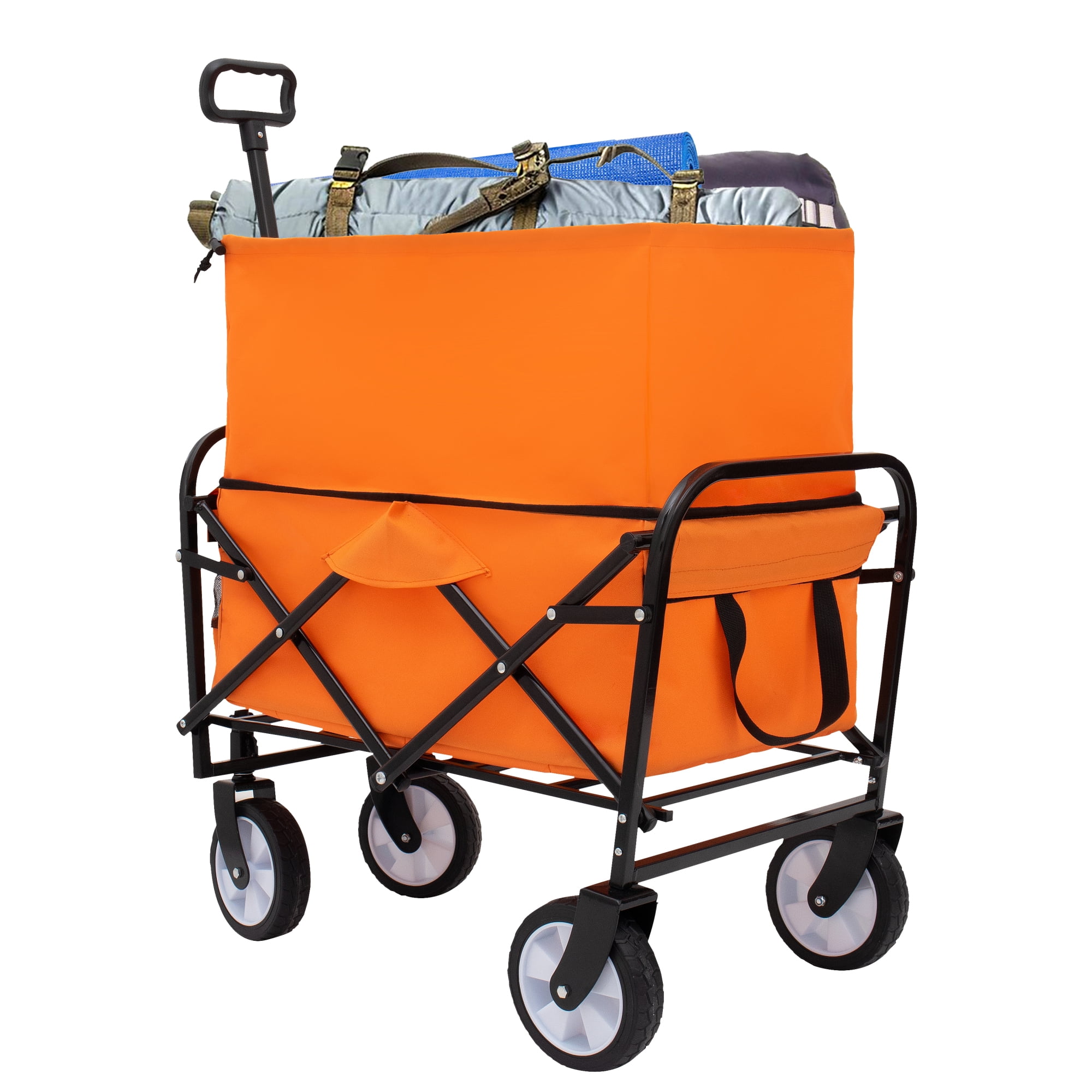 Foldable Wagon Cart Beach Wagon Heavy Duty Utility Cart Utility Wagon Grocery Cart for for Camping