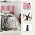 thumbnail image 5 of Amolife Queen Size Velvet Upholstered Bed with Wingback Headboard, Pink, 5 of 9