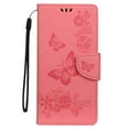 thumbnail image 1 of Galaxy S20 Ultra Cases Covers, Allytech Slim PU Leather Retro Butterfly Embossed Flip Kickstand Magnetic Clasp Protective Cards Holder Pocket Wallet Case Cover for Samsung Galaxy S20 Ultra,Pink, 1 of 1