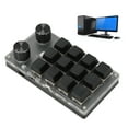 thumbnail image 1 of Mini Macro Mechanical Keyboard, Red Switch Dual Mode One Handed USB PC Keypad With Knob, Programmable Shortcut Custom Function, For Gaming Office Media, 1 of 8