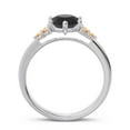 thumbnail image 4 of 2.15 Ct Round Cut Black Onyx & Citrine Gemstone Wonderful Engagement Ring for Women 14K White Gold Size 3 by Diamond-Capitals, 4 of 7